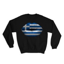 Lips Greek Flag : Gift Sweatshirt Greece Expat Country For Her Woman Feminine Wo - $28.95