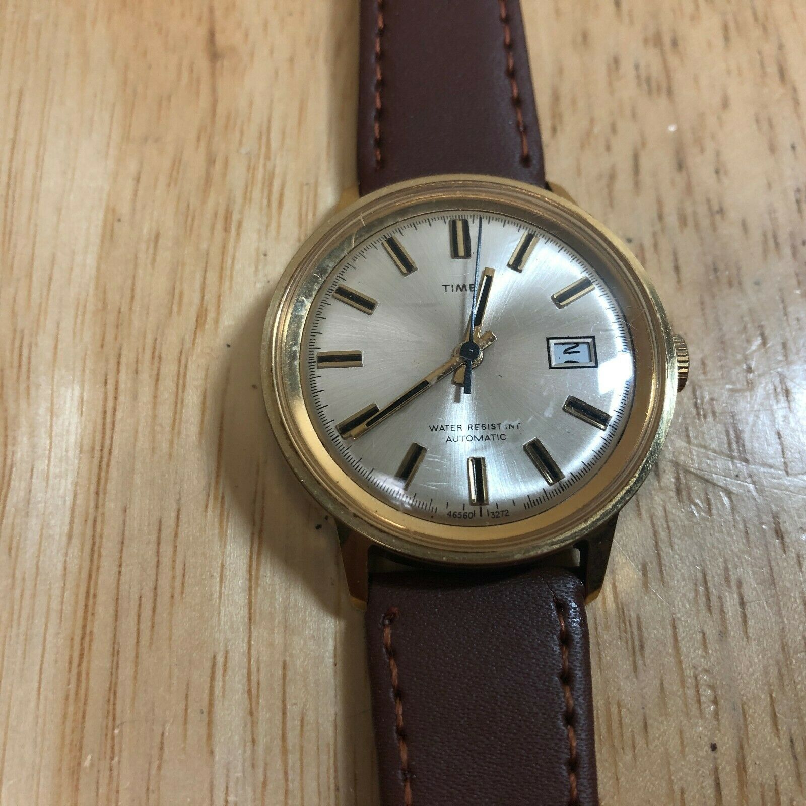 Vintage Timex Viscount Men Gold Tone SelfWinding Automatic Watch Hours