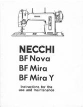 Necchi BF Nova, BF Mira, BF Mira Y manual for sewing machine Enlarged Hard Copy - $10.99