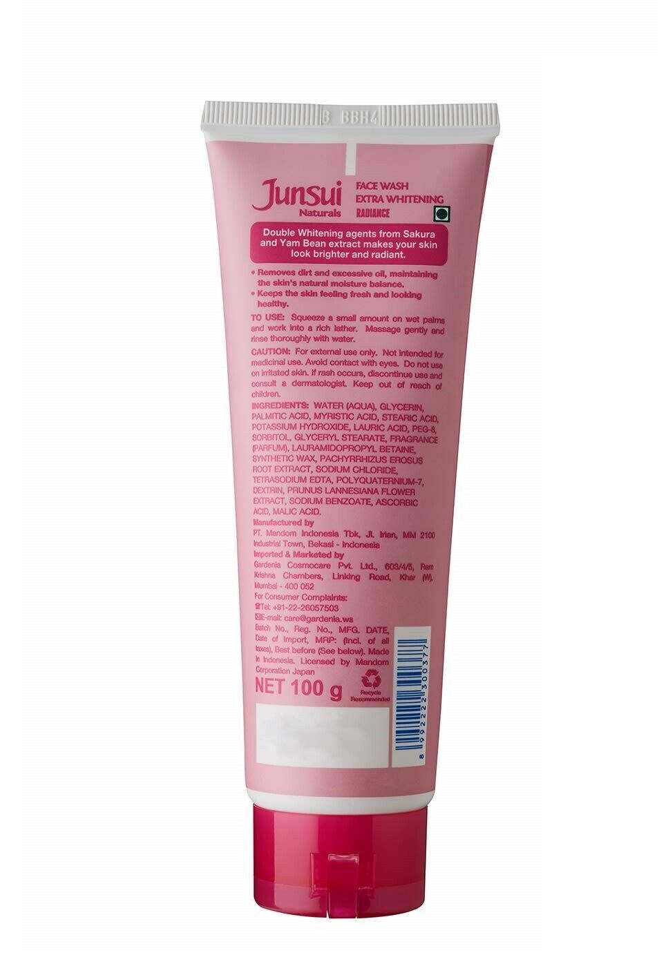 Junsui Naturals Radiance Face Wash with Whitening, Removes Dirt 100 gm