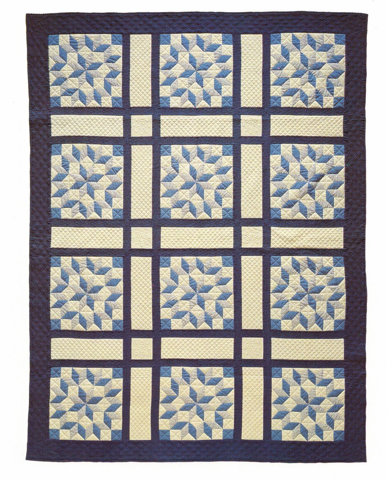 Best Loved Carpenter's Wheel Blue & Scrap Quilt Pattern Flexible