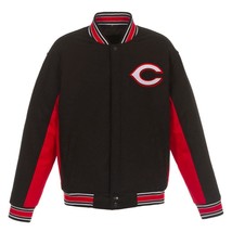 MLB Cincinnati Reds  JH Design Wool Reversible Jacket  Black & Red - $179.99