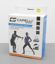 Capelli CSEF-1028L Sport 2 Pack Resistance Band Kit - Blue Combo image 2