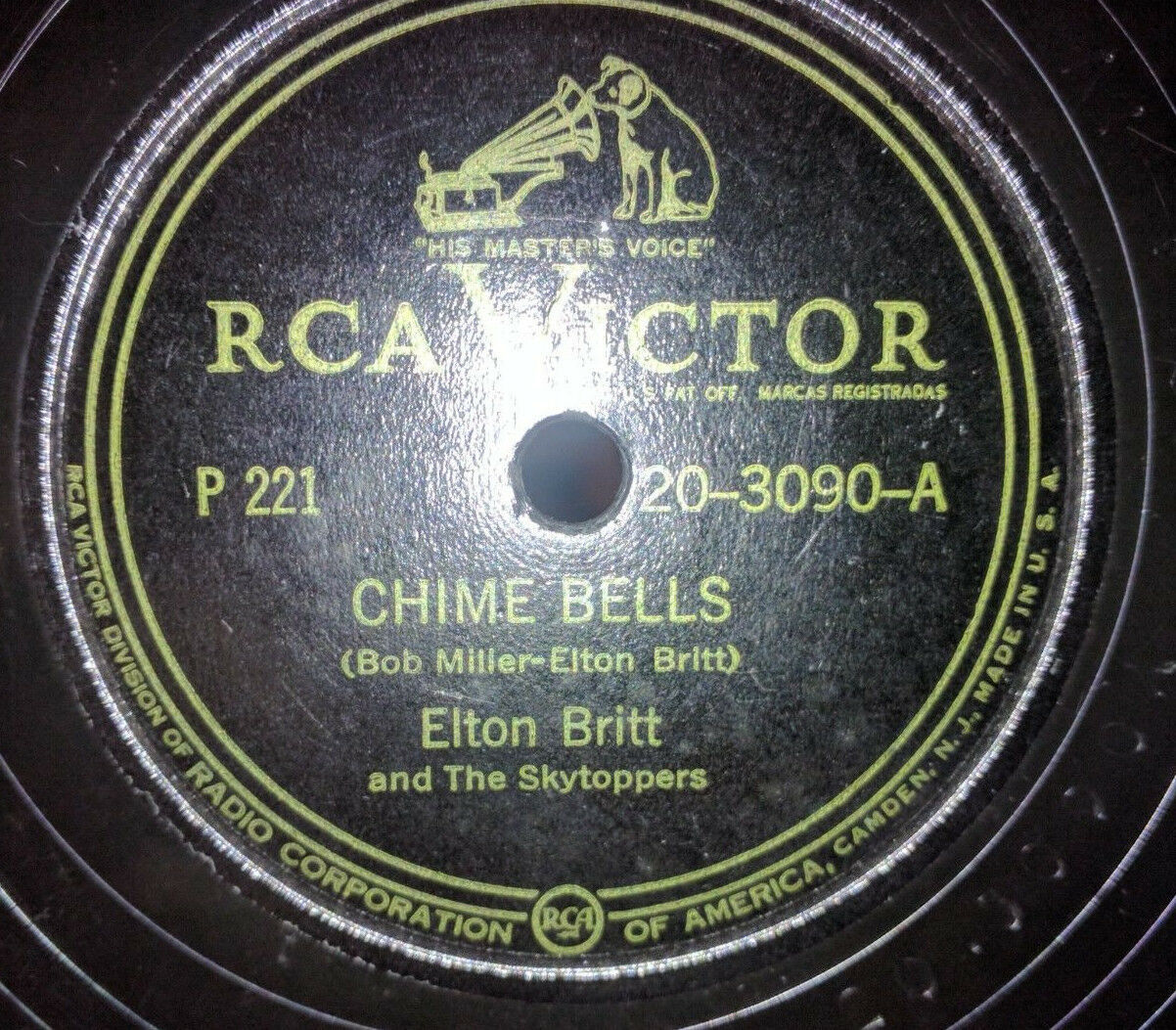 Elton Britt, Someday b/w Chime Bells, RCA Victor 78", 1940s label, 20