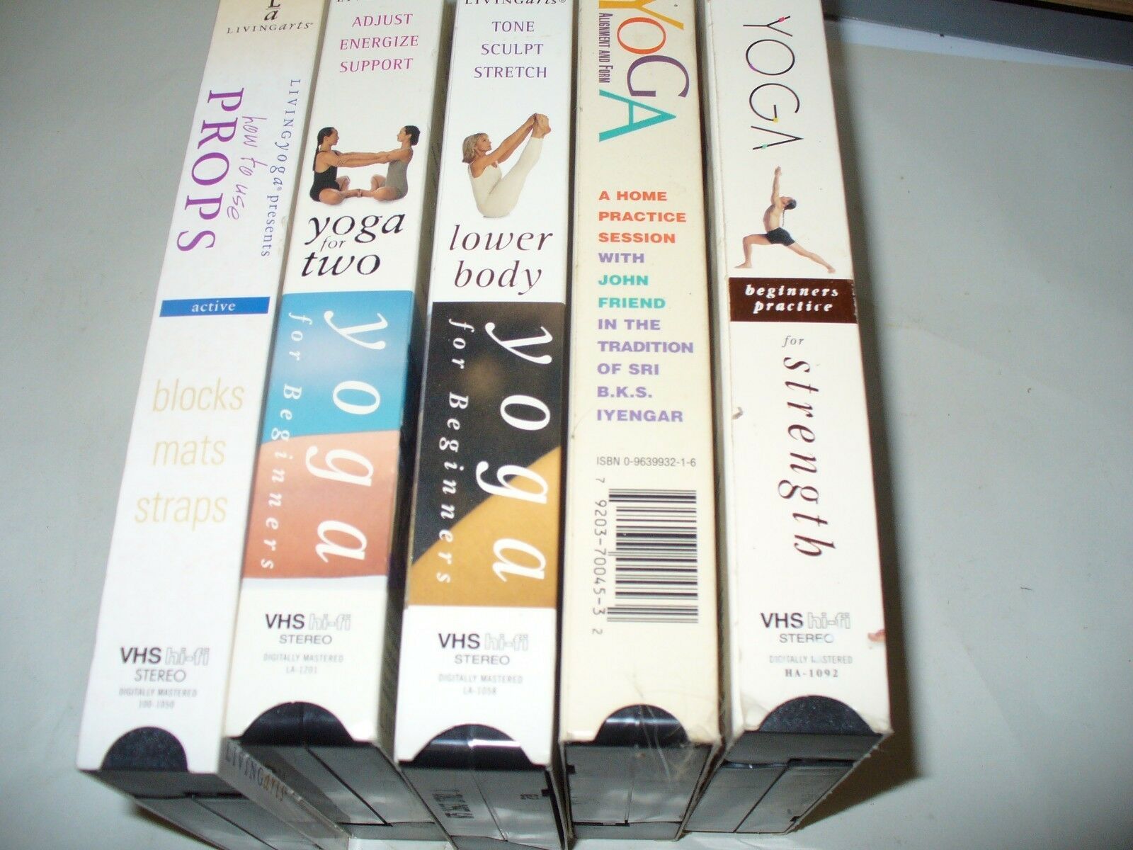 Lot of 5 VHS Yoga and Fitness Tapes VHS Tapes