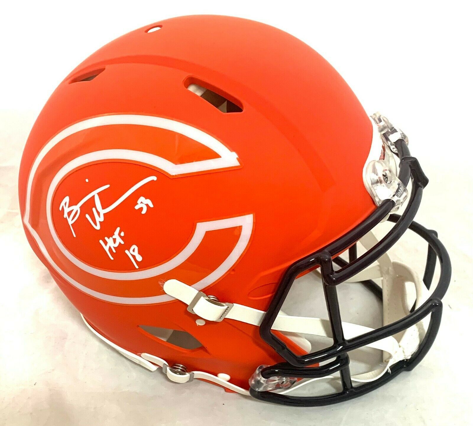 Brian Urlacher Signed Chicago Bears Ridell Mini-Helmet (JSA Holo) HOF –