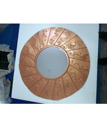 Metal Big Gold Copper Engraved Vintage Greek Wall Art Deco Round Gubi Mi... - $463.34