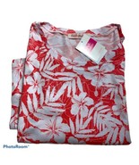 Fresh Produce Women’s S/S Hibiscus Scoop Neck T-Shirt.Poppy.Sz.L.NWT.MSR... - $45.82