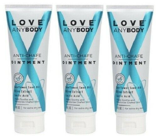 (Pack of 3) Love AnyBody Anti-Chafe Ointment 4 Fl Oz For Extra Dry Skin