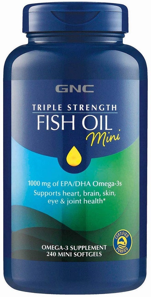 Gnc Triple Strength Fish Oil Mini 240 Softgels For Joint Skin