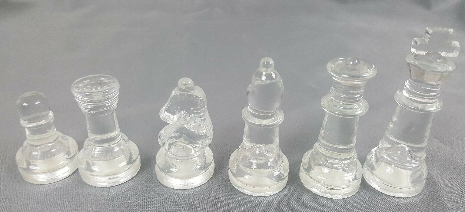 Glass Chess Replacement Pieces Clear Game Pieces, Parts