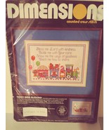 Dimensions Counted Cross Stitch Teddy Bear Blessing Kit by Lucy Rigg - $24.99
