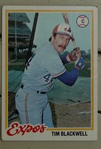 Tim Blackwell, Expos,  1978 #449  Topps Baseball Card GD COND - $0.99