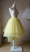 Blush Pink High-low Tulle Skirt, Irregular BLUSH Wedding Bridesmaid Tulle Skirt image 7