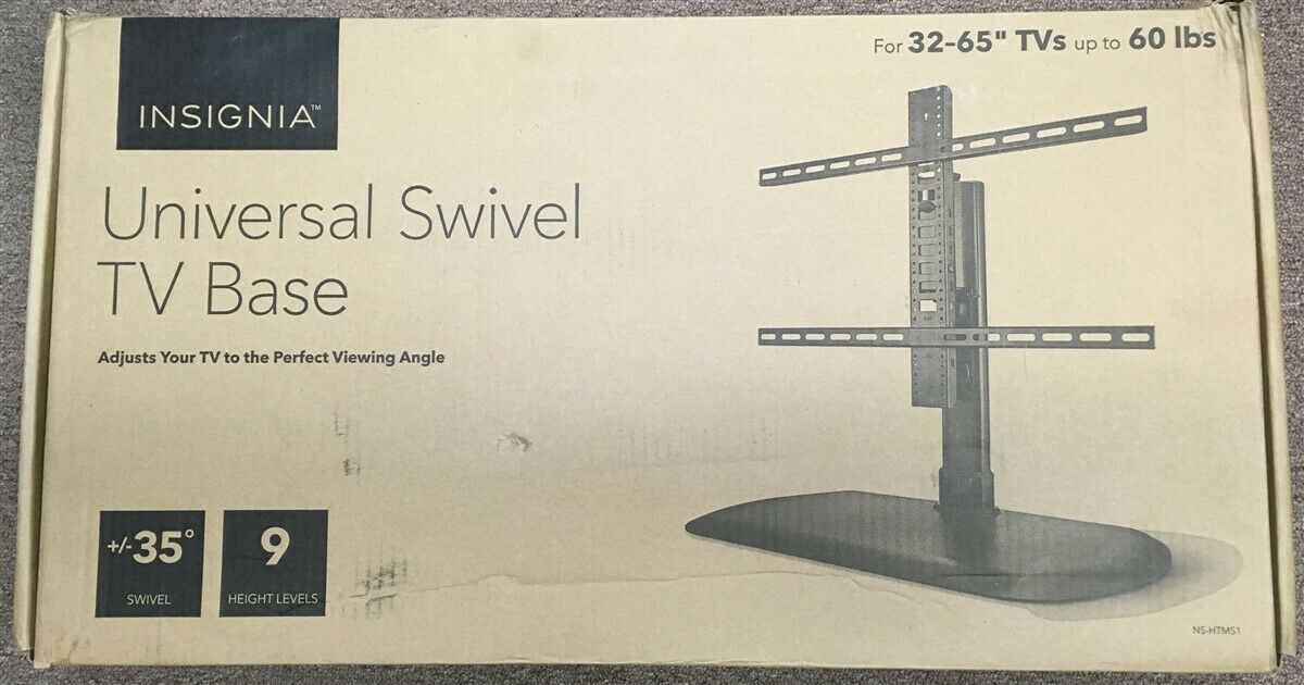 Insignia Swivel TV Stand for Most FlatPanel TV Up to 65" & 60LBS Black