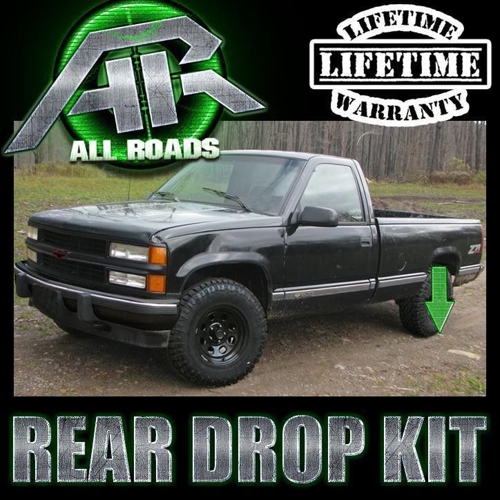 For 19882020 K1500 C1500 Sierra Silverado 2" 1" Rear Lowering Drop Shackles Kit Lower Kits