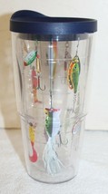 Tervis 24 oz Thermal Tumbler w/ Blue Lid ~ Sport Fishing ~ Fish ~ Father's Day - $18.99