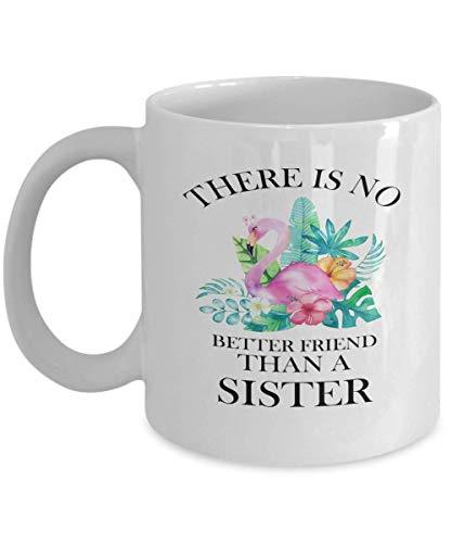 Pink Flamingo Sister Friend Cup White Ceramic Coffee Tea Mug