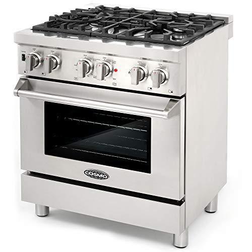 Cosmo DFR304 30 in Slide-In Free-standing Dual Fuel Range | Pro-Style 4 ...