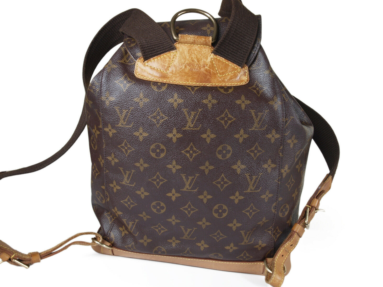 Louis Vuitton Montsouris GM Monogram Canvas Leather Backpack Bag M51135 - Women&#39;s Bags & Handbags