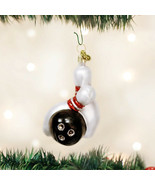 OLD WORLD CHRISTMAS BOWLING BALL &amp; PINS GLASS CHRISTMAS ORNAMENT 44024 - $9.88