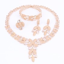 New High Fashion Dubai Jewelry Set Silver Color Nigerian Wedding African Beads J - $21.94