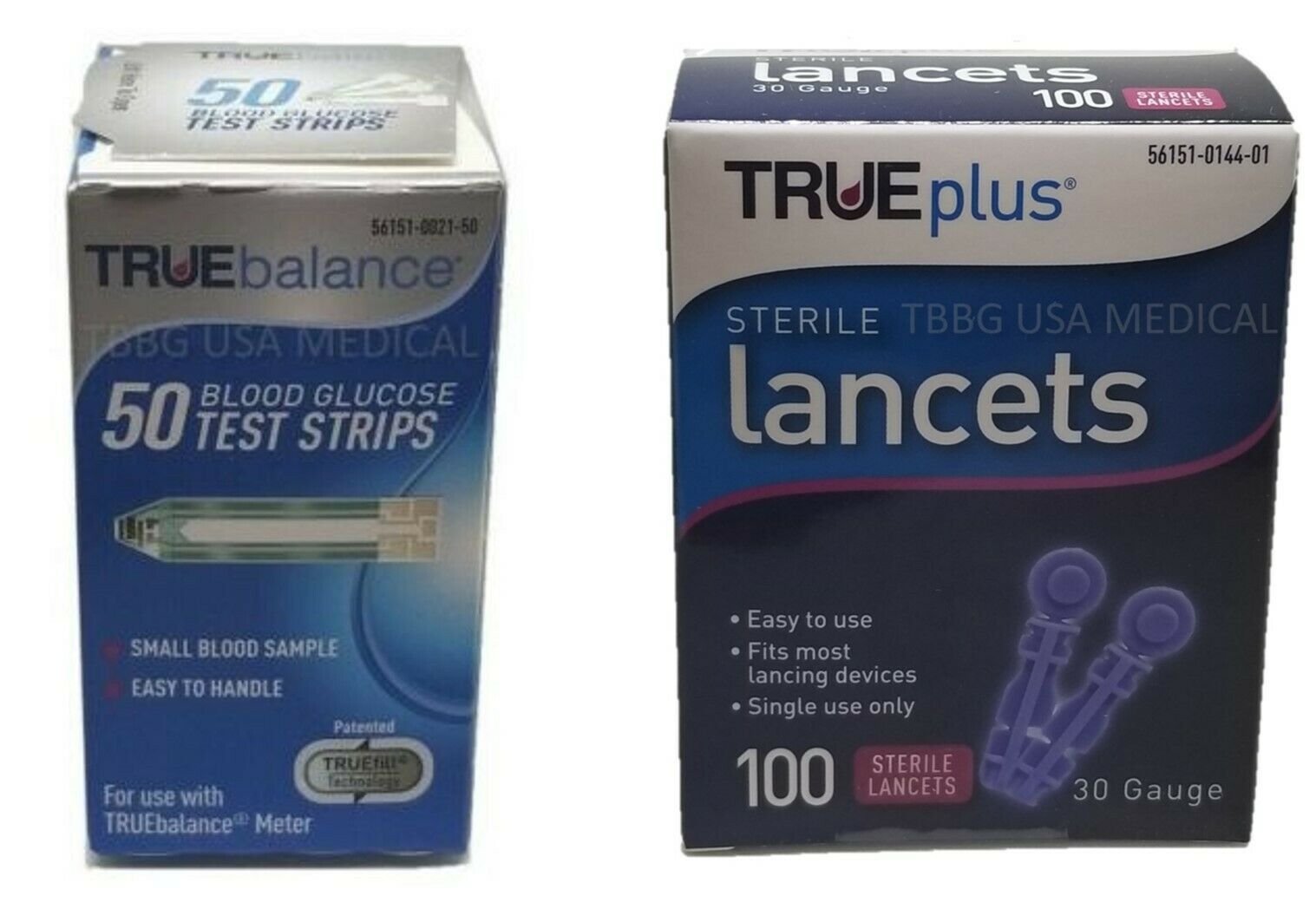 TRUEbalance Diabetic Blood Glucose Test Strips 50ct Lancets 30G EXP2021