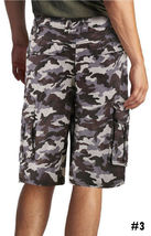 Men's Cotton Multi Pocket Relaxed Fit Outdoor Army Nature Camo Cargo Shorts image 7