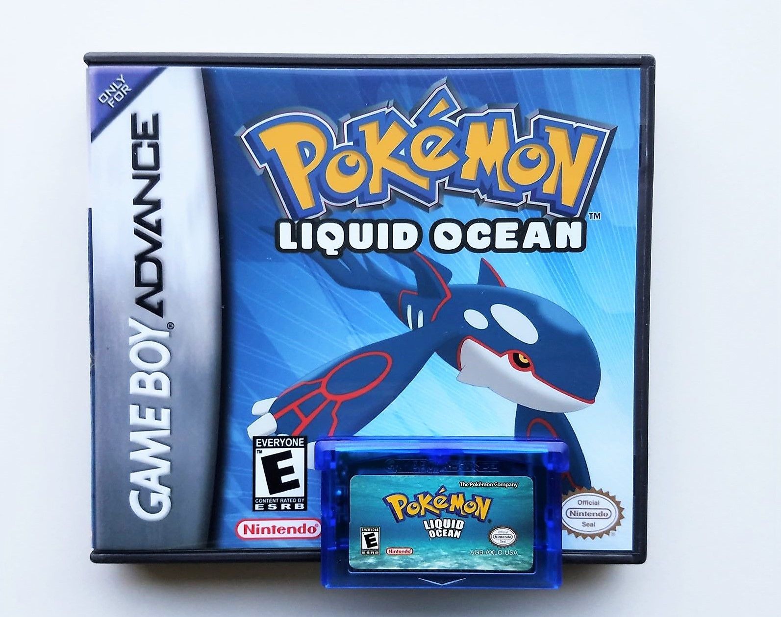Pokemon Liquid Ocean & Custom Case Nintendo Gameboy Advance GBA.