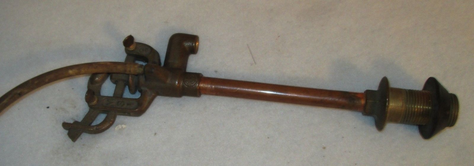Solid Brass Ballcock Toilet Fill Valve 10 1/2" with copper float ball