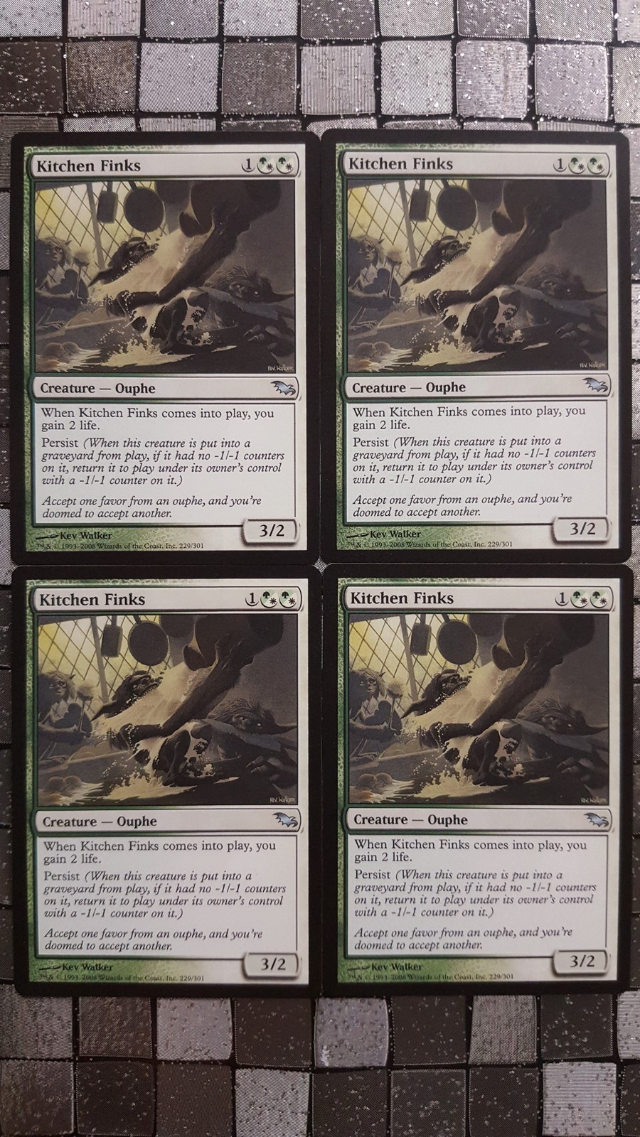 Mtg Magic Proxy Playset 4x Kitchen Finks And Similar Items