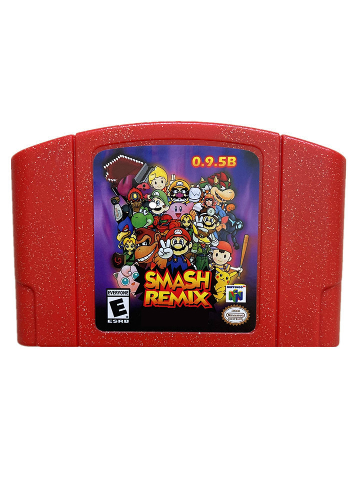Smash Remix 0.9.5B Game Cartridge For Nintendo 64 N64 USA Version