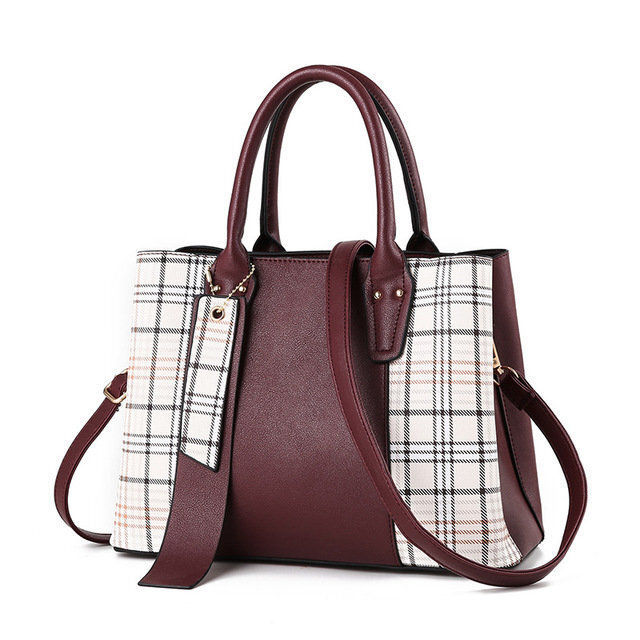 Plaid Bag Female New Fashion Diagonal Handbag Simple Large Capacity Shoulder Bag