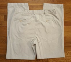 Land's End Mens Casual Beige Ivory Bone Chino Relaxed Fit Slacks Pants 36 / 32 - $29.99