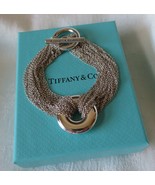 Tiffany &amp; Co. Sterling Silver Multi Mesh Strand Circle Disc Bracelet 7.5... - $250.00