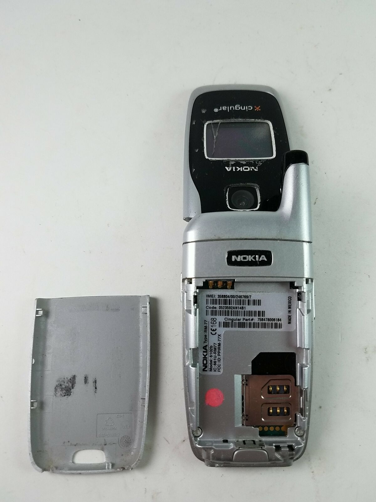 Nokia 6102b Cingular Cellular Flip Phone Cell Phones & Smartphones