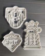 Custom Lot 3pcs Doctor Dr Who Dalek Cyber Cookie Cutter Fondant Stamp-3D... - $23.99