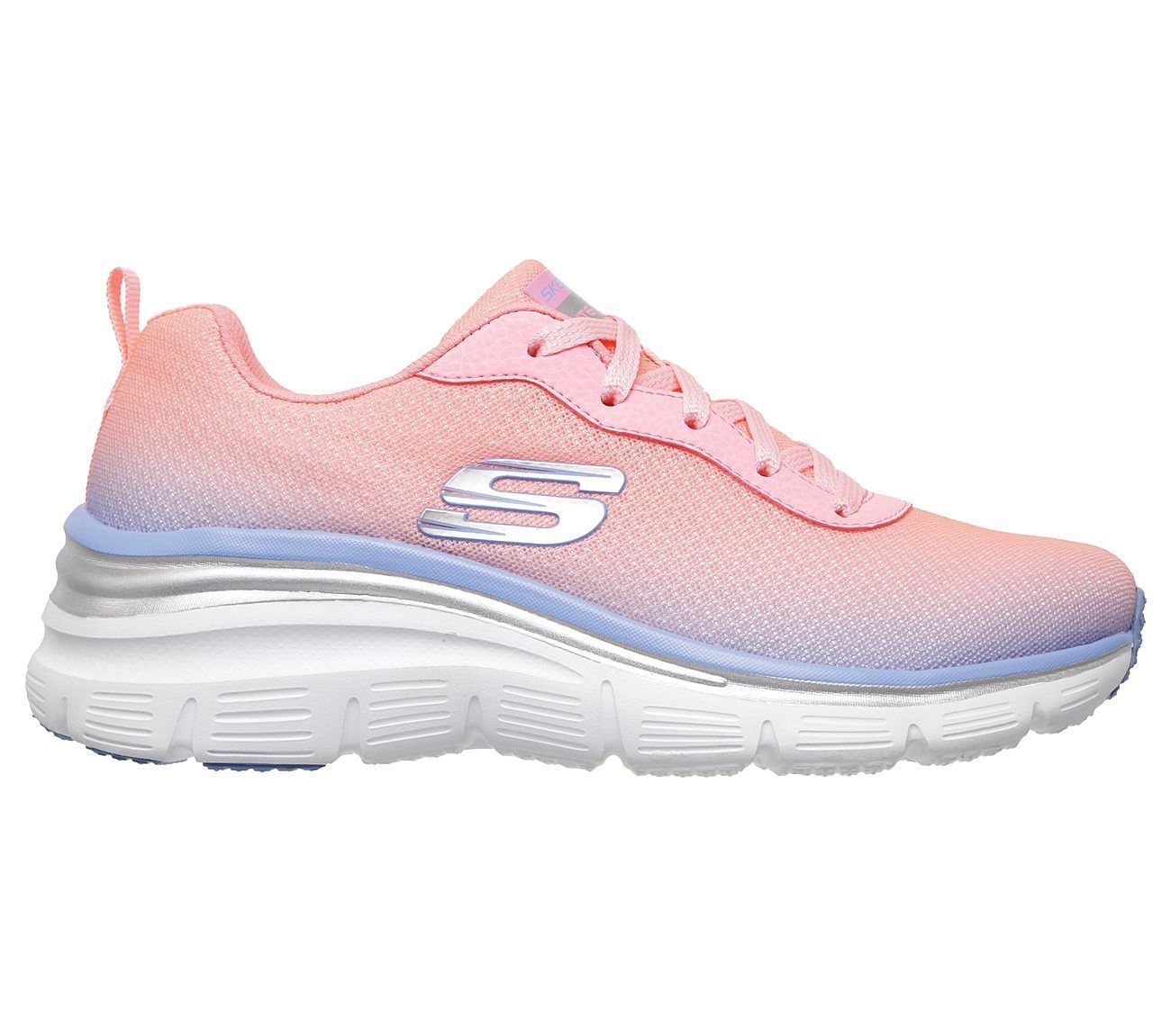 Pink shoes Skechers Memory Foam Women Lift Ombre Mesh Sport Comfort ...