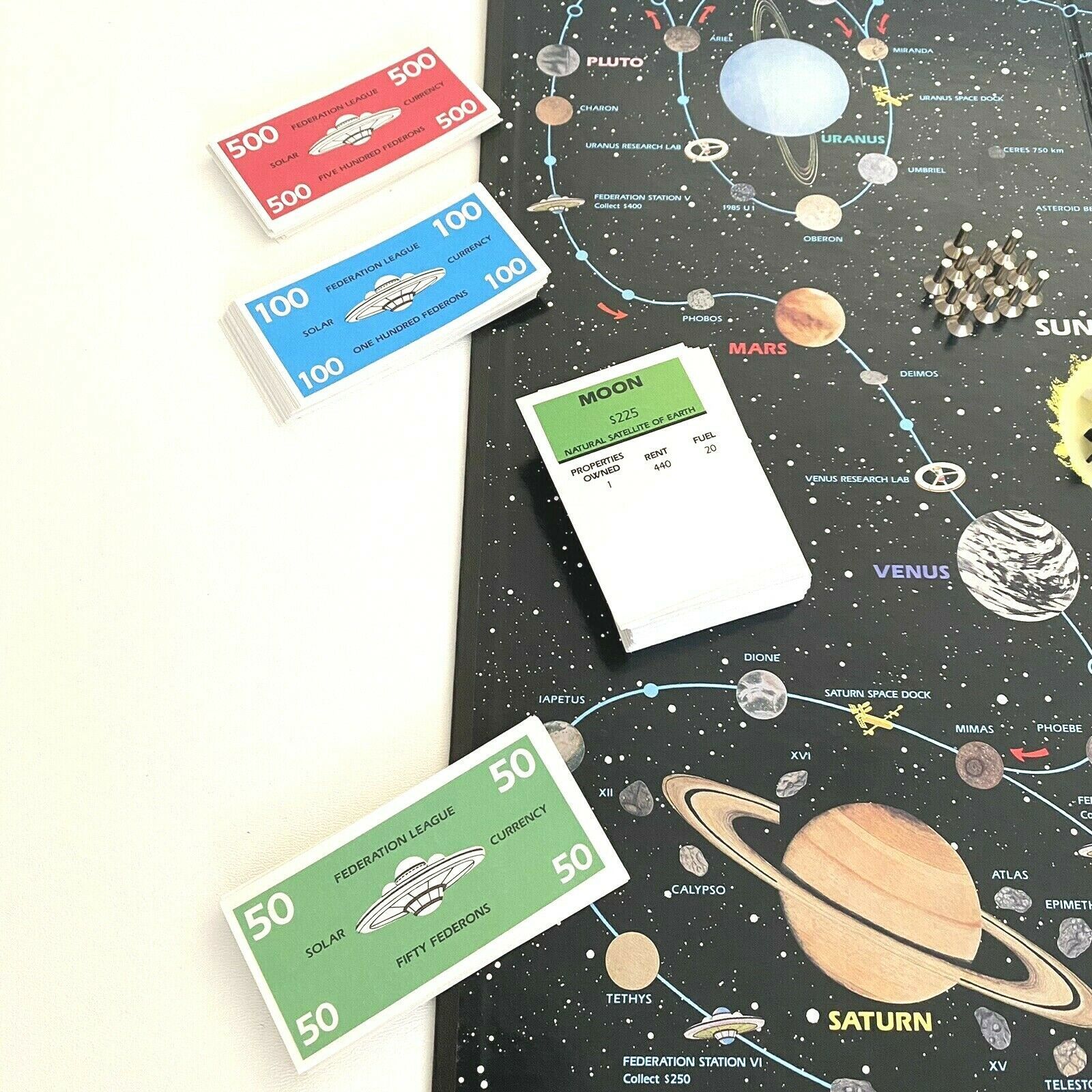 SOLARQUEST The Space Age Real Estate Board Game All Pieces Counted ...