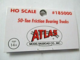Atlas # 185000 Friction Bearing 50 Ton Trucks 1 Pair HO Scale image 2