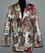 Hamilton Norman Rockwell Saturday Evening Post Wm&#39;s 1-Button Jacket L/XL... - $39.99