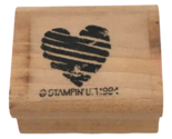 Stampin Up Rubber Stamp Small Scribble Heart Love Valentines Scrapbookin... - $3.99