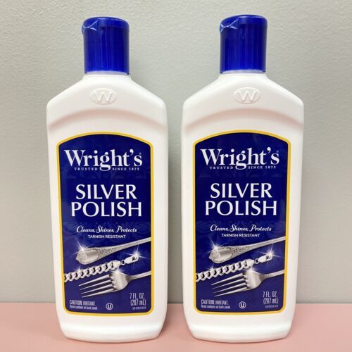 Wright's Silver Cleaner and Polish 7 oz (2 Pack) Removes Tarnish, Ammonia Free Cleaning Products