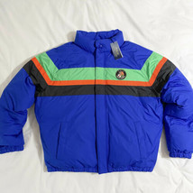 Polo Ralph Lauren Men's Jacket Large L Holiday Blue Stripe Down Puffer Coat - $241.87