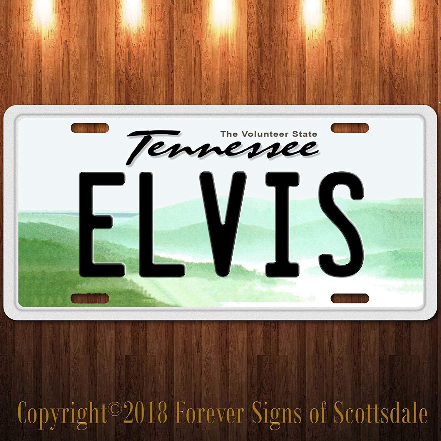 Elvis Presley King Of Rock And Roll Tennessee Vanity Aluminum License