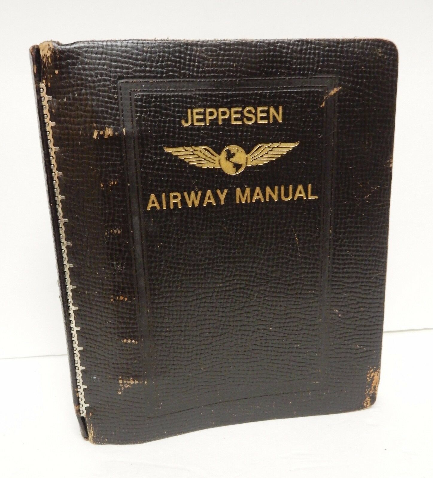 JEPPESEN AIRWAY MANUAL BINDER LEATHER VINTAGE - Other