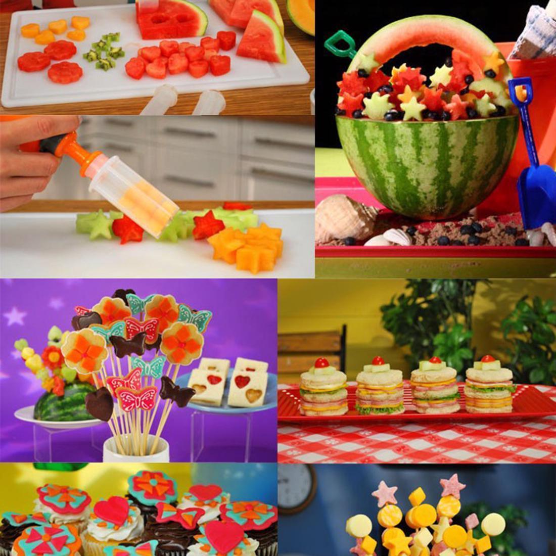 Fruit Cake Cutting Vegetable Diy Push Pop Shaper Cutter Food Decor