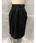 Vintage Gayle Kirkpatrick Tudor Square Black Wool Wrap Skirt, Women&#39;s Si... - $21.77