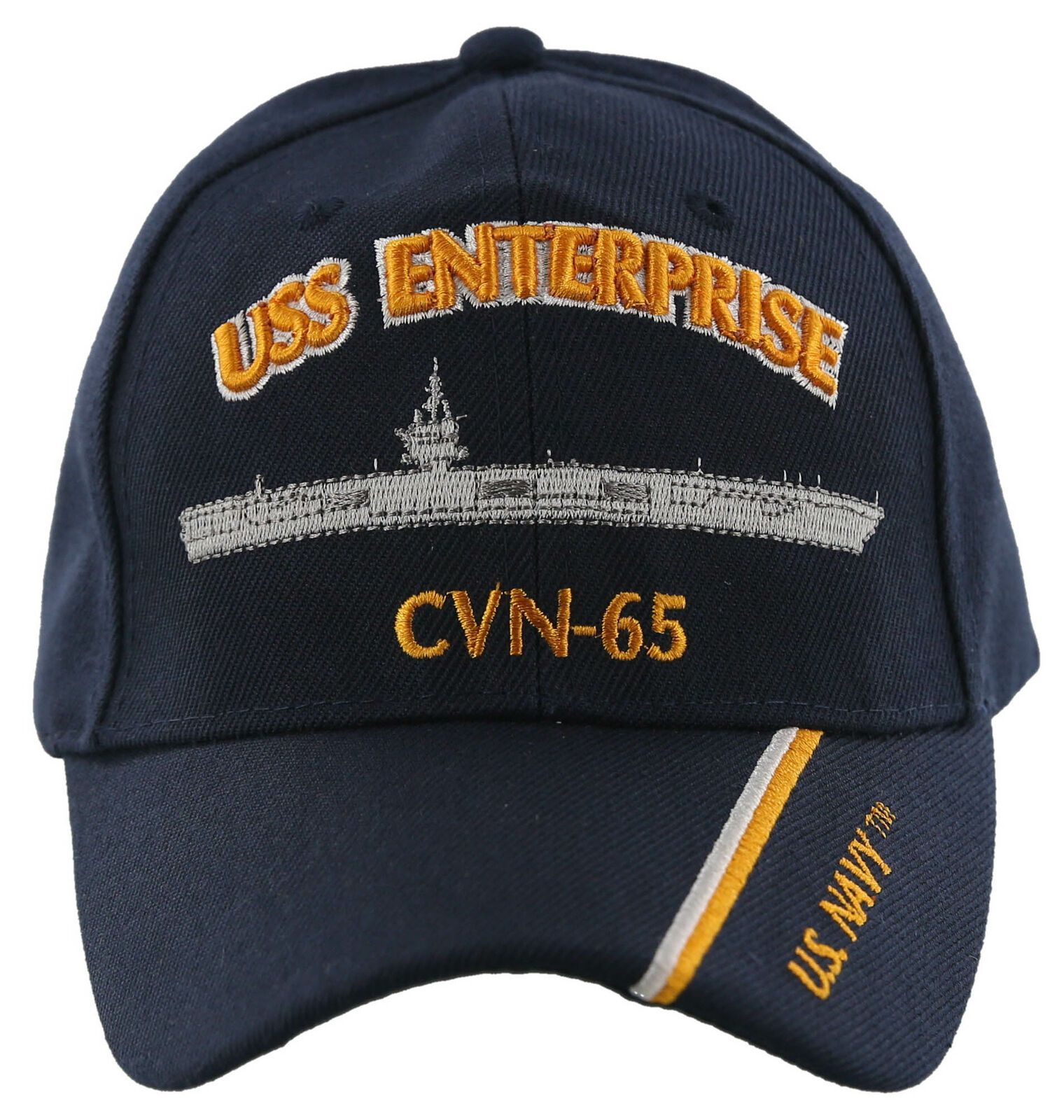 NEW! US NAVY USN USS ENTERPRISE CVN65 BALL CAP HAT NAVY Men's Hats