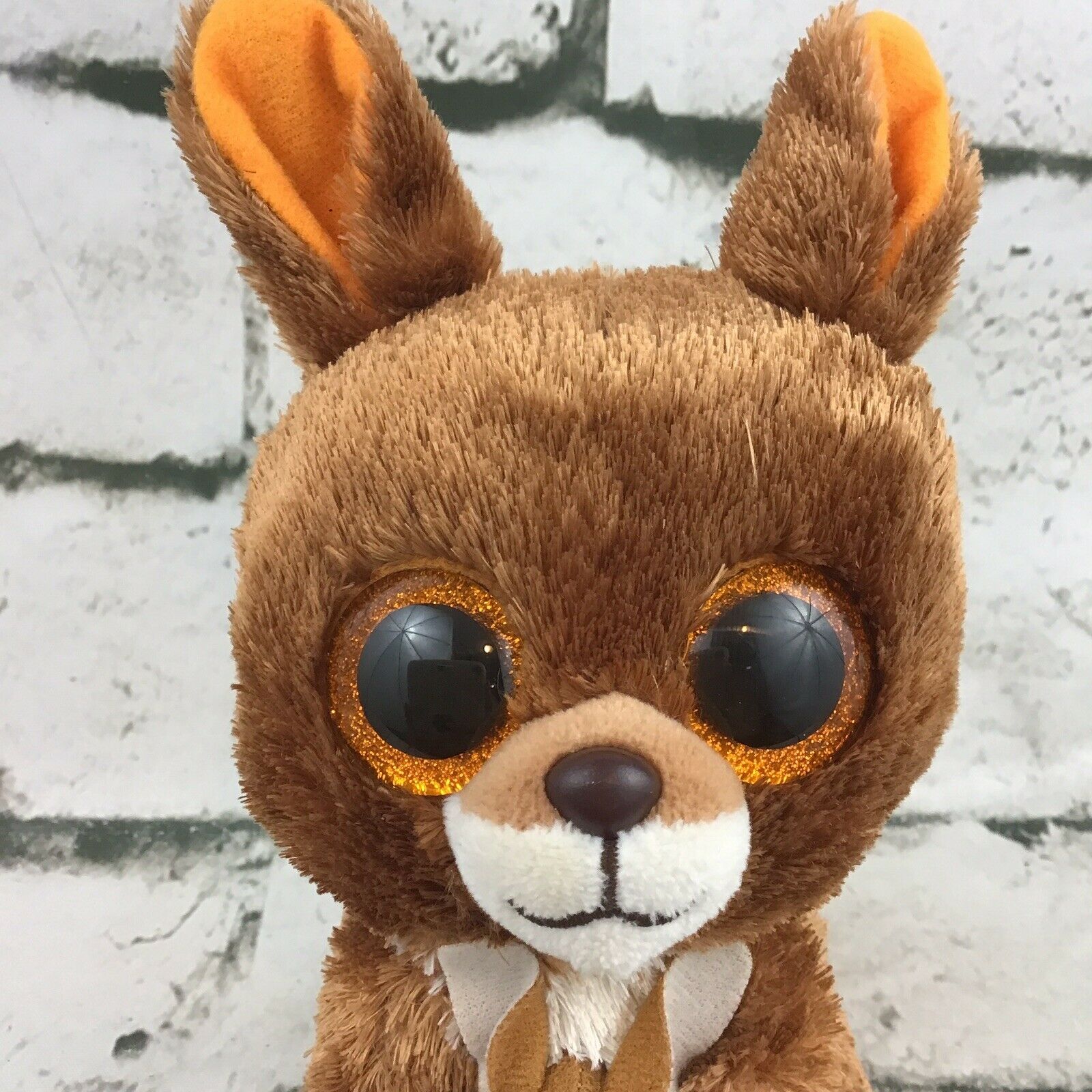 Ty Beanie Boos Kipper Plush Kangaroo Stuffed Animal Glitter Eyes Soft